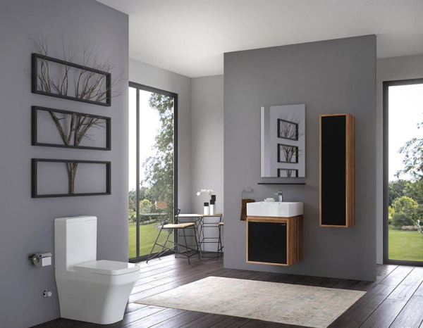 Унитаз безободковый напольный с функцией биде Creavit Solo SO361-00CB00E-0000